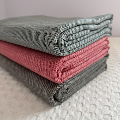 加厚款！55%亚麻 45%棉！外贸棉麻床单单件印花肌理纹双人睡单 - 封面