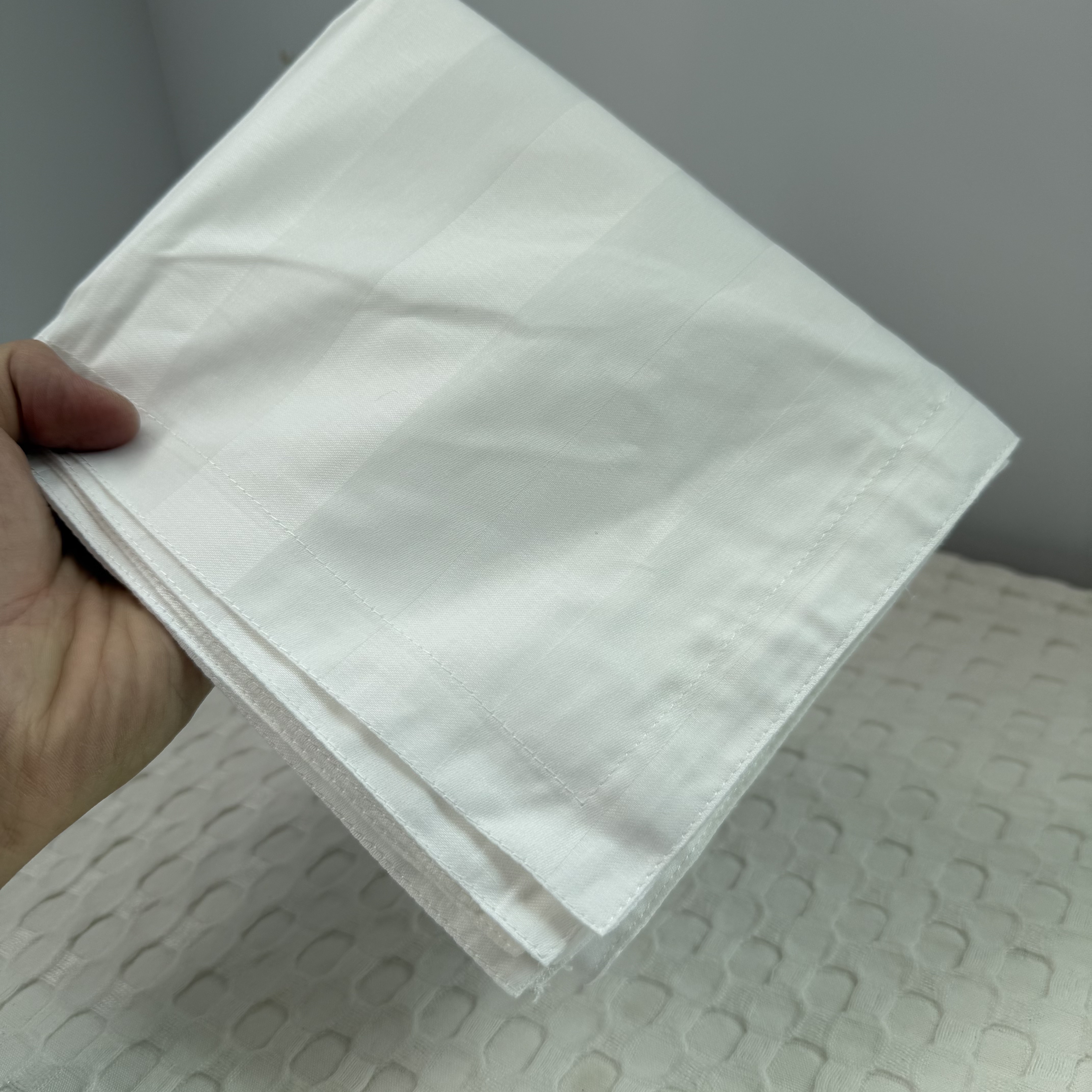 低于成本价处理！外贸儿童枕套60支纯全棉贡缎条白色35*60一对装,婴童用品,儿童枕套,淘宝优惠券,粉丝福利购,淘宝优惠卷