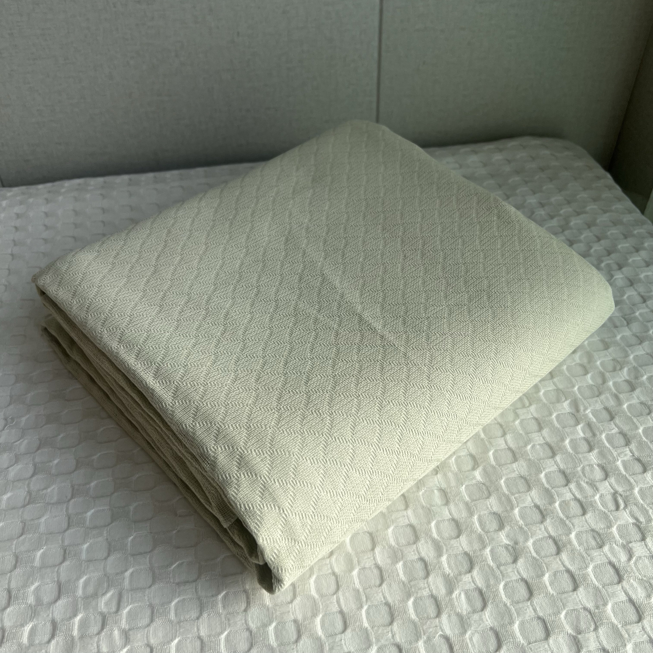 3.6斤重!外贸大牛货华夫格床单单件纯棉全棉加厚睡单