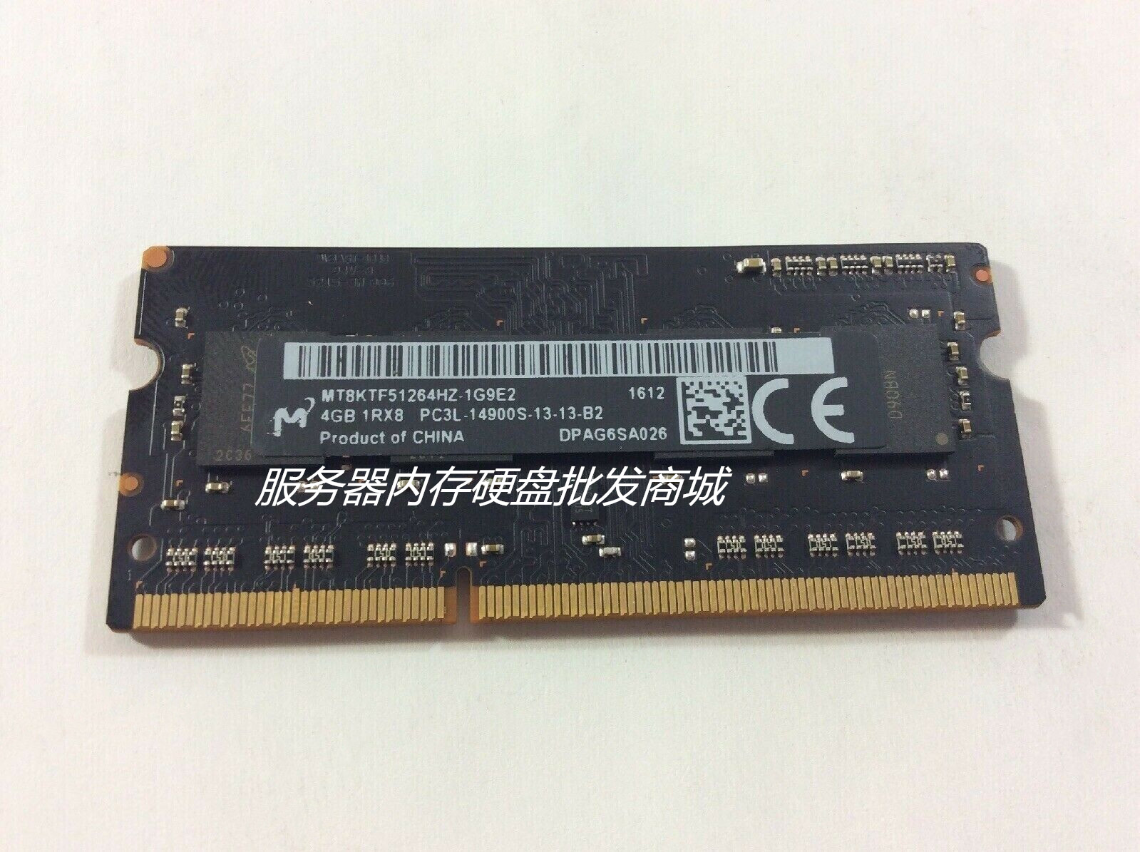 镁光 4G 1RX8 PC3L-14900S 1866 1867 笔记本内存条MT8KTF51264HZ 电脑硬件/显示器/电脑周边 内存 原图主图