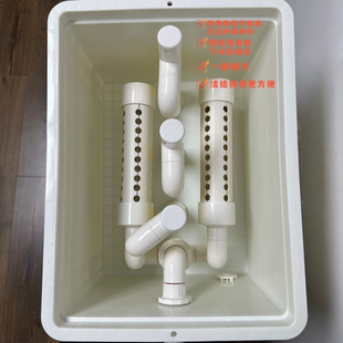 鱼缸鱼池沉淀仓双层发散管周转箱上置滴流过滤器单层下水无噪音