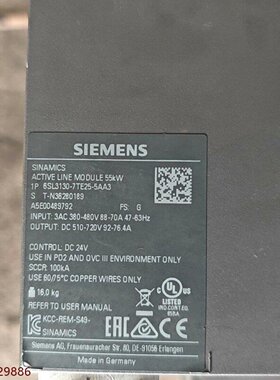 6SL31307TE255AA3西门子55KW电源正品议价