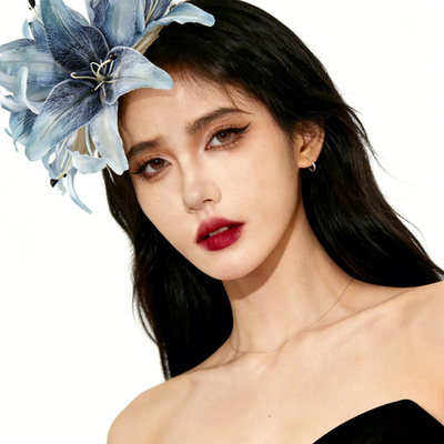 百合发夹古风发簪古装汉服旗袍搭配发饰头花盘发饰品中国风