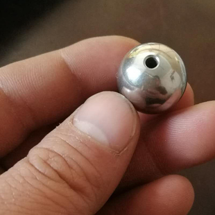 加工定做打孔钢珠穿孔钢珠带孔铁球阀门球带眼球半孔通孔不锈钢球