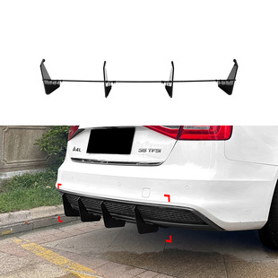 适用奥迪A4 B8.5 Sline 2013-2016后唇扰流板风刀后刀锋外饰改装