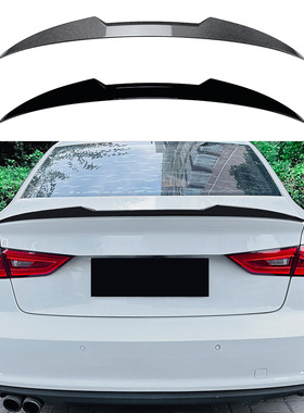 适用奥迪A3 8V 2014-2020三厢版刀锋款M4尾翼顶翼扰流板外饰改装