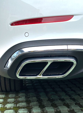 适用奔驰C级 W206 C200 C260 C300 2022+ AMG尾喉排气装饰框改装
