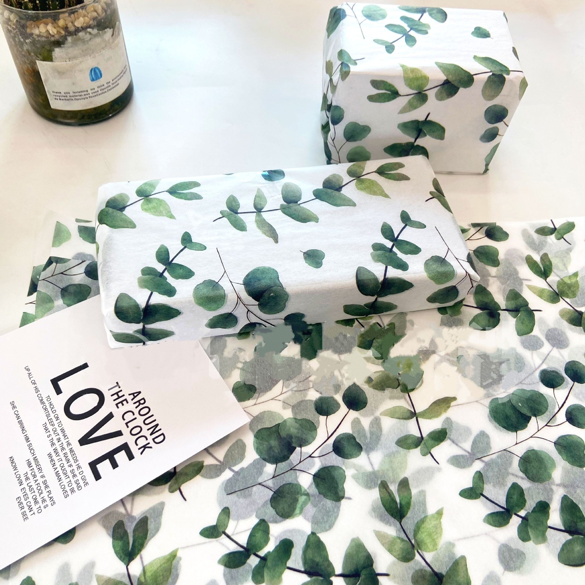 绿色雪梨纸礼物包装纸节日礼品纸打包填充内衬纸父亲节礼物包装