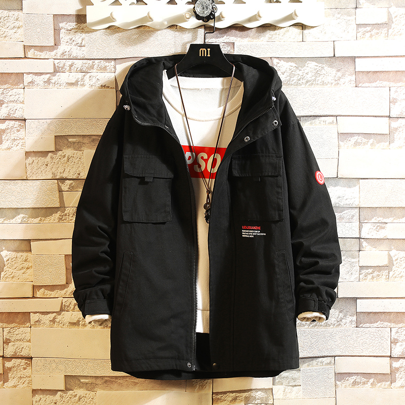 Fall 2019 New Large Size Japanese White Brick Wall Pocket Cap jacket jacket