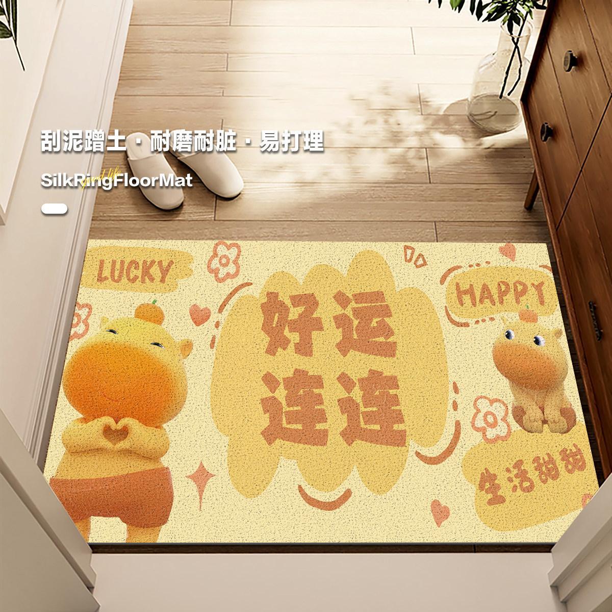 卡通可爱噜噜入户门地垫耐磨除尘