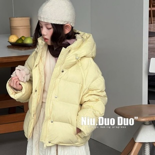 牛哆哆儿童羽绒服2025冬男童加厚短款外套女童中大童潮上衣55073