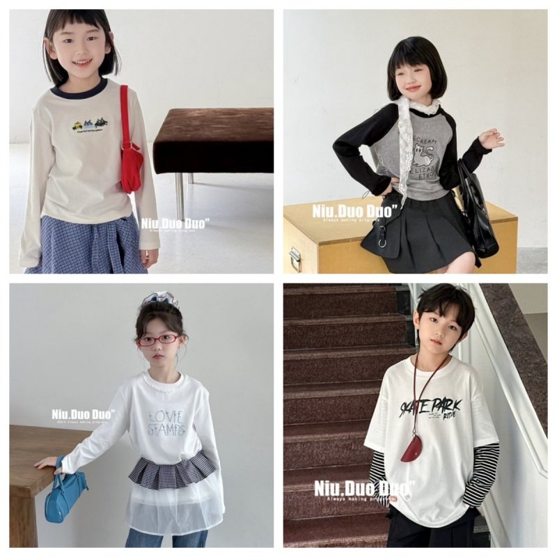 牛哆哆大E小e春秋儿童上衣男女童长袖打底衫特价断码清仓