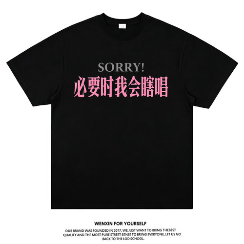 【sorry必要时我会瞎唱】T恤
