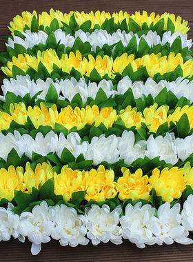 仿真雏菊花排电子花圈装饰花扫墓