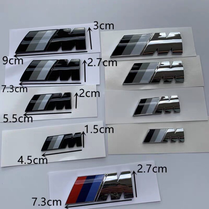 适用宝马m标黑白色3系5系x1汽车车标