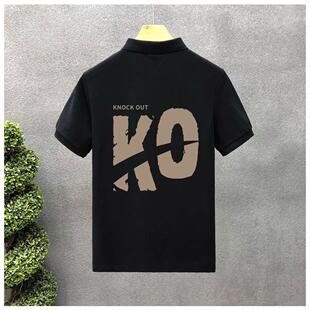 潮牌翻领t恤2025夏季 男短袖 新款 男士 流行修身 高端痞帅半袖 polo衫