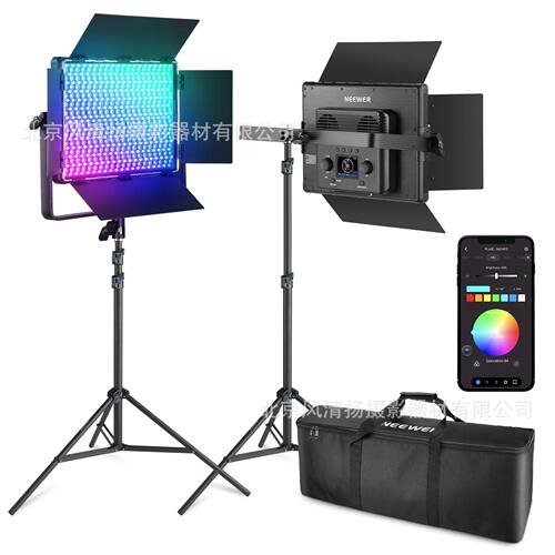 NEEWER 纽尔 PL60C  双灯套装 RGB LED Panel Video Light Kit
