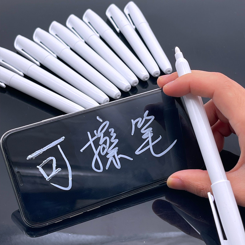 흰색 화이트보드 펜 흰색 지울 수 있는 마커 수성 마커 먼지 없는 수용성 녹색 보드 펜 지울 수 있는 칠판 펜