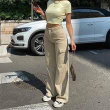 Cargo Pants for Women High Waist Baggy Jeans工装裤女士牛仔裤