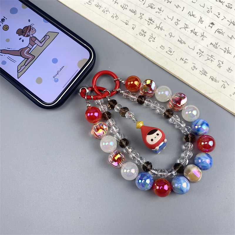 圆珠短款正版卡通ins手机挂绳