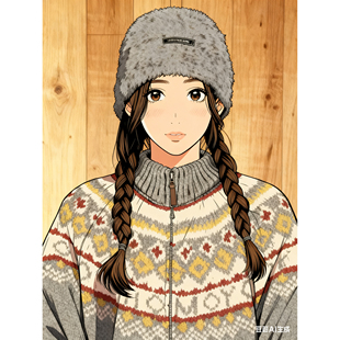 Moromoro秋冬费尔岛毛衣女新款复古学院风慵懒风高领针织开衫外套