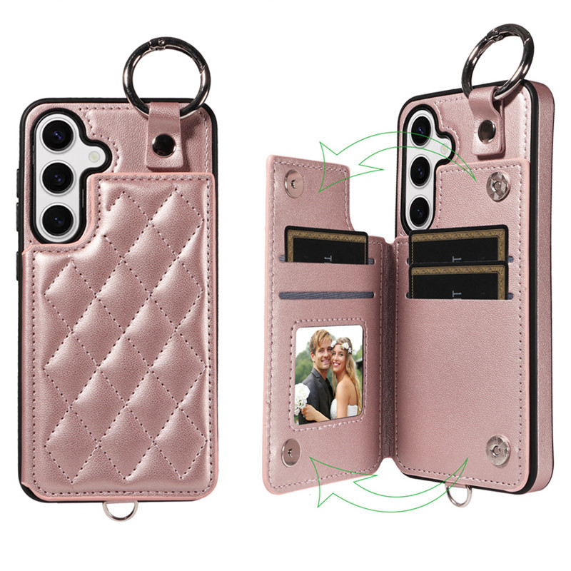 三星翻盖带手绳卡包手机壳