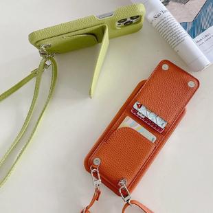 适用苹果14promax手机壳斜挎背带iPhone13挂绳12promax翻盖卡包15卡包XS插卡XR放卡片X半包8plus高级感7P日韩