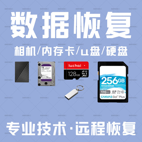 电脑数据恢复相机u盘硬盘内存卡sd卡照片视频文档误删格式化恢复