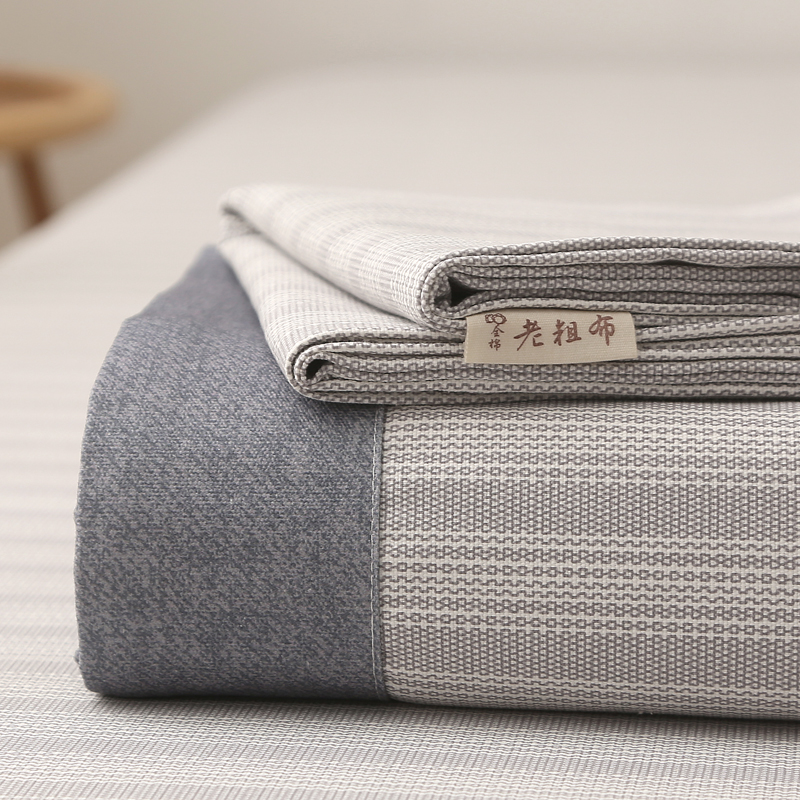 母婴级2025款特厚老粗布床单凉席