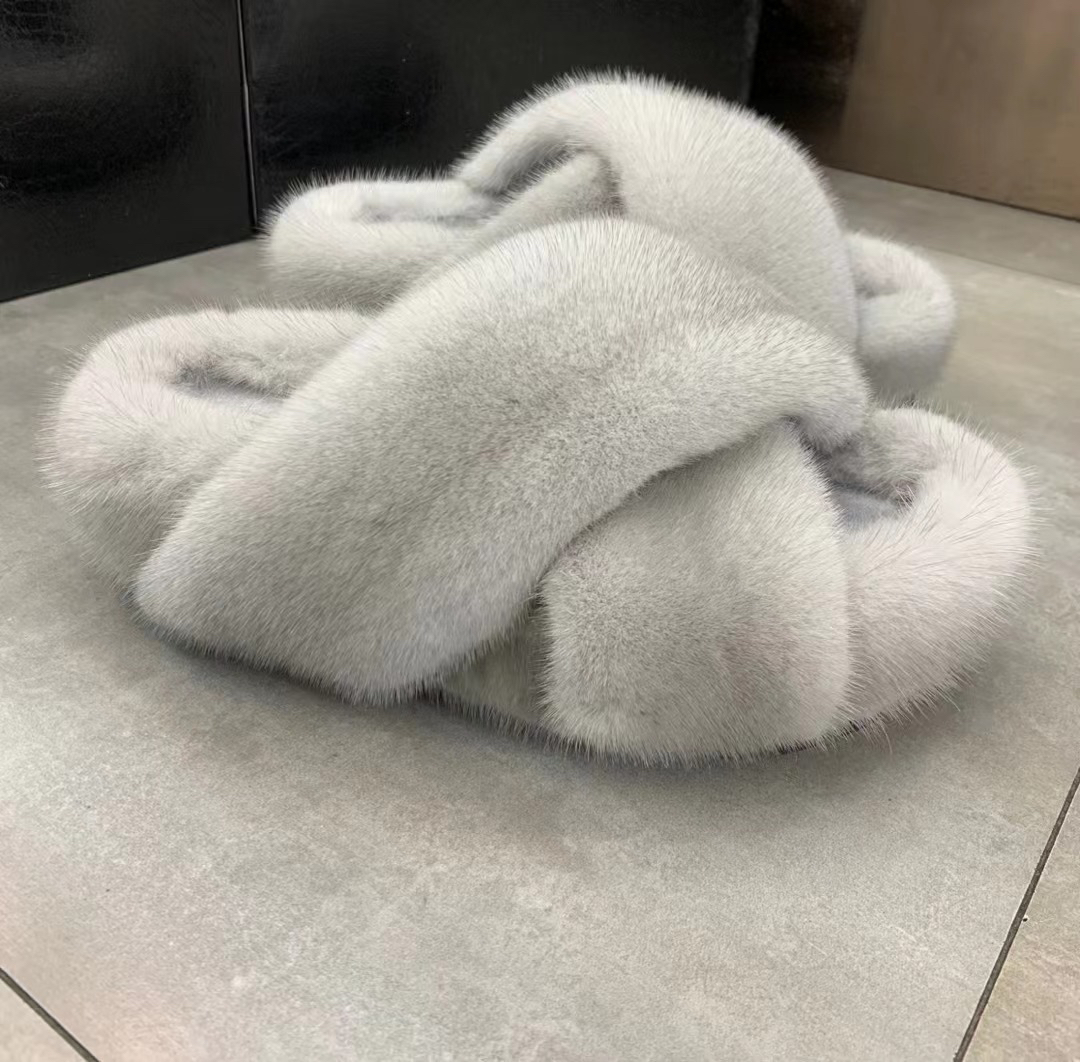 水貂毛毛鞋高端定制不退不换