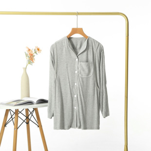 休闲侧开口 哺乳装 春夏莫代尔上衣大码 月子服孕妇装