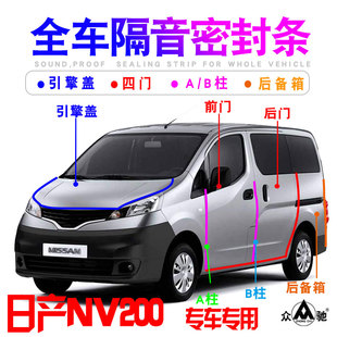 适用于日产NV200专用隔音密封条全车门防尘胶条改装降噪配件装饰