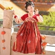 小女孩古装 冬季 裙子 儿童唐装 女童汉服秋冬古风加绒连衣裙2026新款