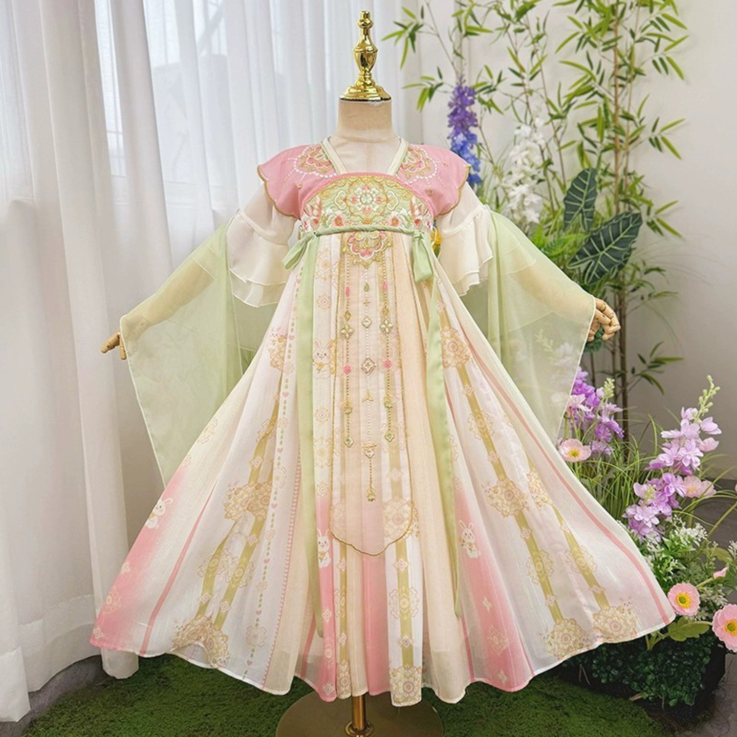 女童汉服连衣裙夏季超仙国风唐装图片