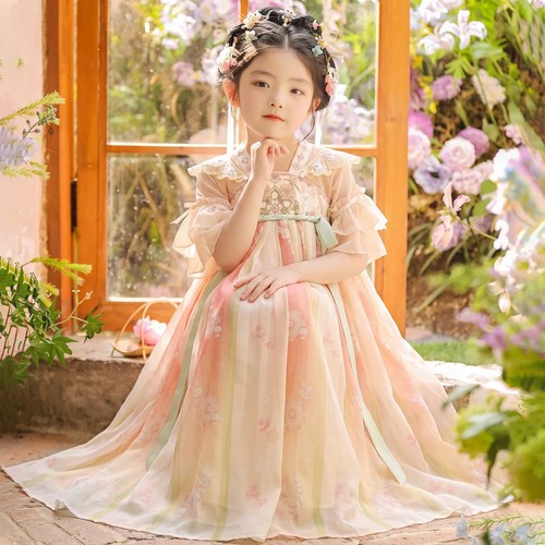 女童汉服夏季裙子超仙古风公主裙