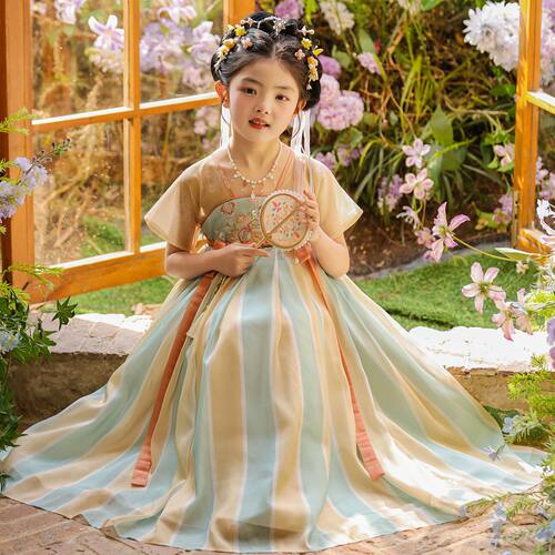 女童汉服夏季超仙襦裙古风连衣裙