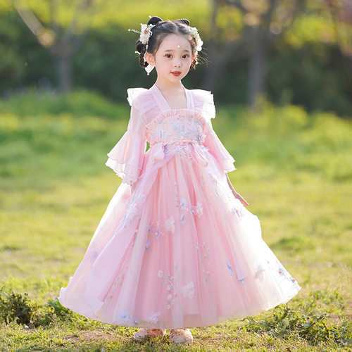 女童夏季薄款汉服超仙古风连衣裙
