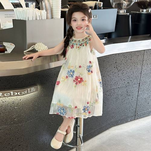 女童连衣裙夏季无袖公主裙吊带裙