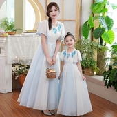2026新款 唐装 儿童国风连衣裙齐胸齐腰襦裙 夏季 汉服女童亲子母女装