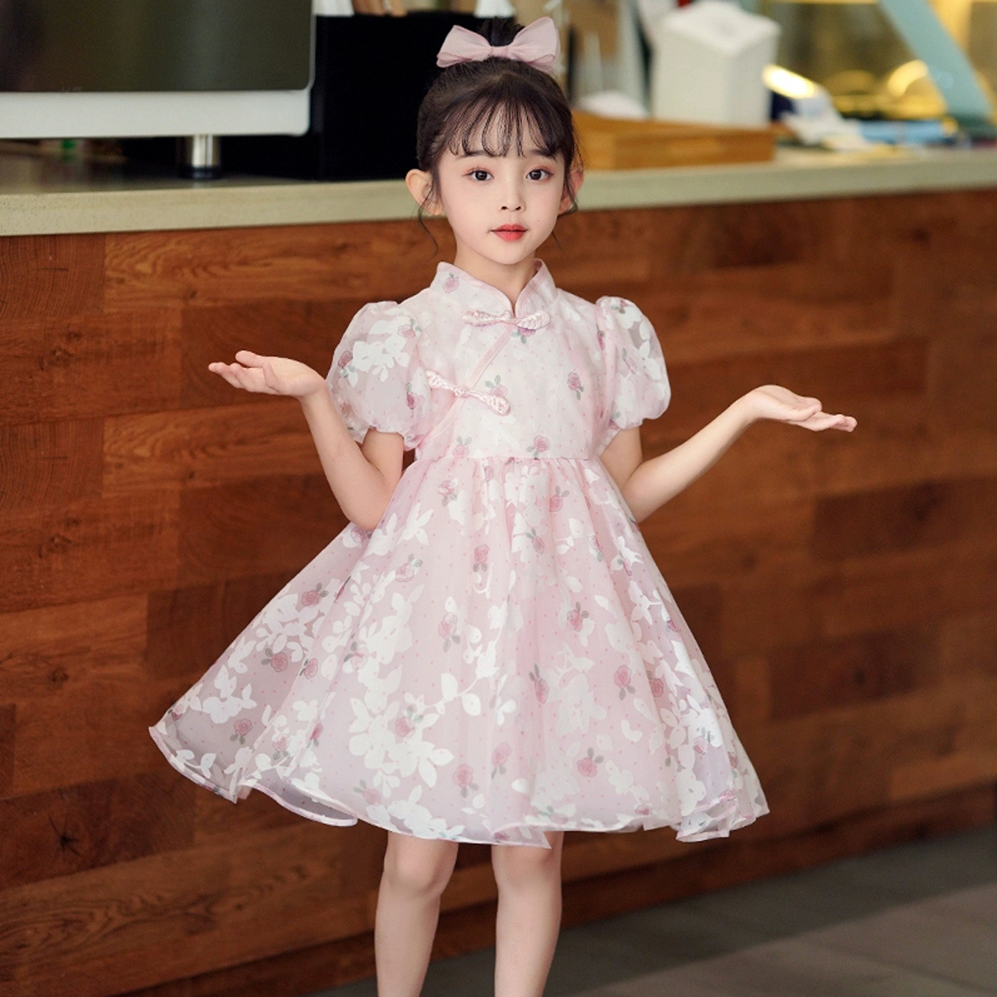 女童新中式连衣裙夏季旗袍公主裙