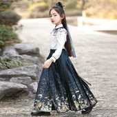 春装 女童新中式 儿童古风汉服高端唐装 春秋2026新款 马面裙国风套装