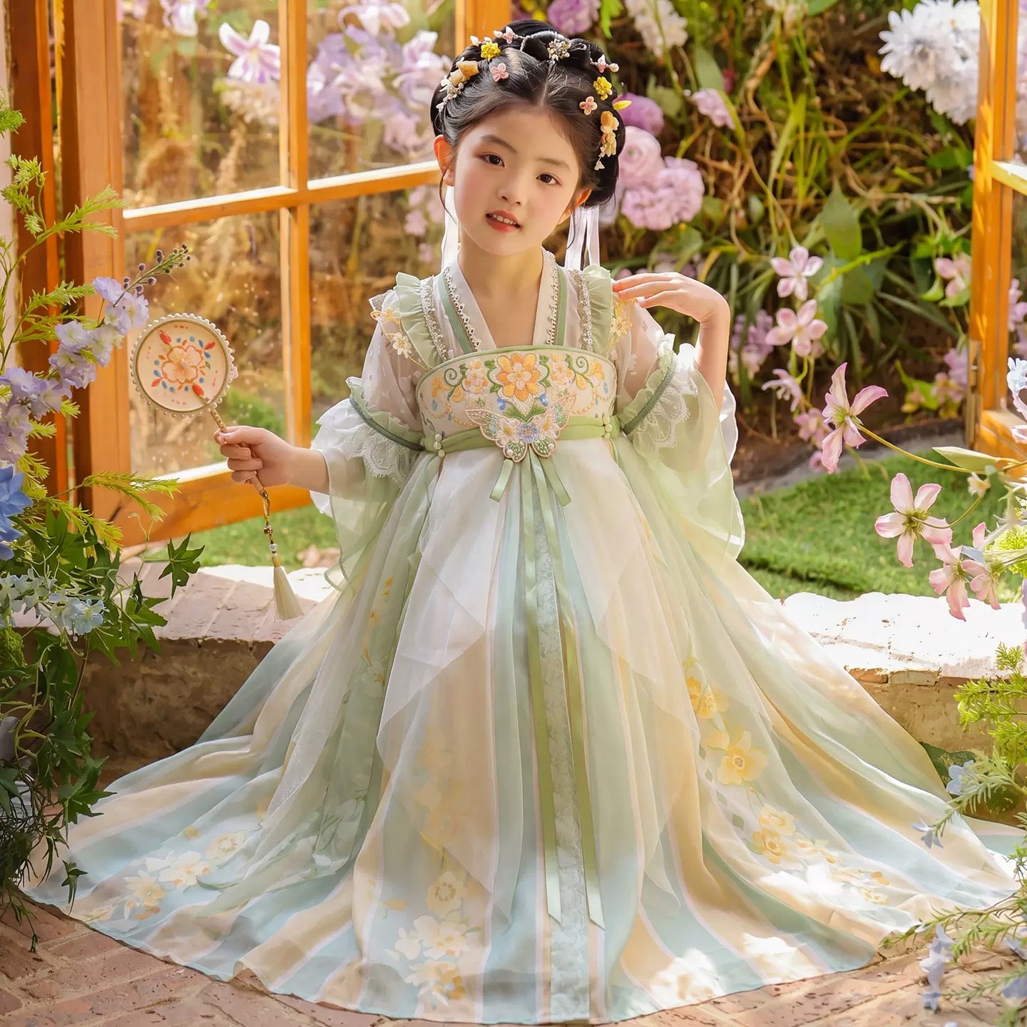 女童汉服夏季超仙绝美古风公主裙图片