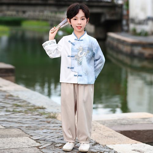 男童汉服秋装男孩新中式唐装
