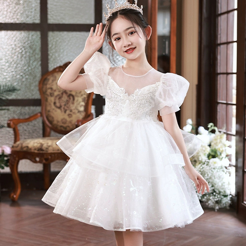 女童礼服公主裙2026新款洋气夏季女孩连衣裙蓬蓬纱裙儿童夏装裙子