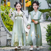 演出服 儿童古风国学服男孩女孩国风古装 男女童汉服春秋装 2026新款
