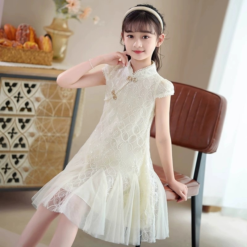 女童旗袍夏季2026新款中国风小女孩改良中式连衣裙洋气儿童公主裙