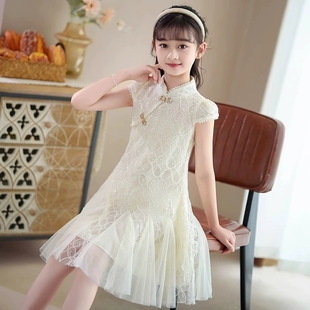 女童旗袍夏季2025新款中国风小女孩改良中式连衣裙洋气儿童公主裙