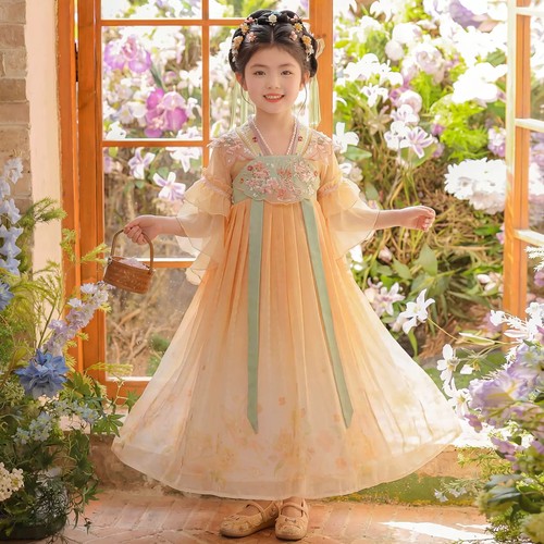 女童汉服夏季超仙古装古风连衣裙