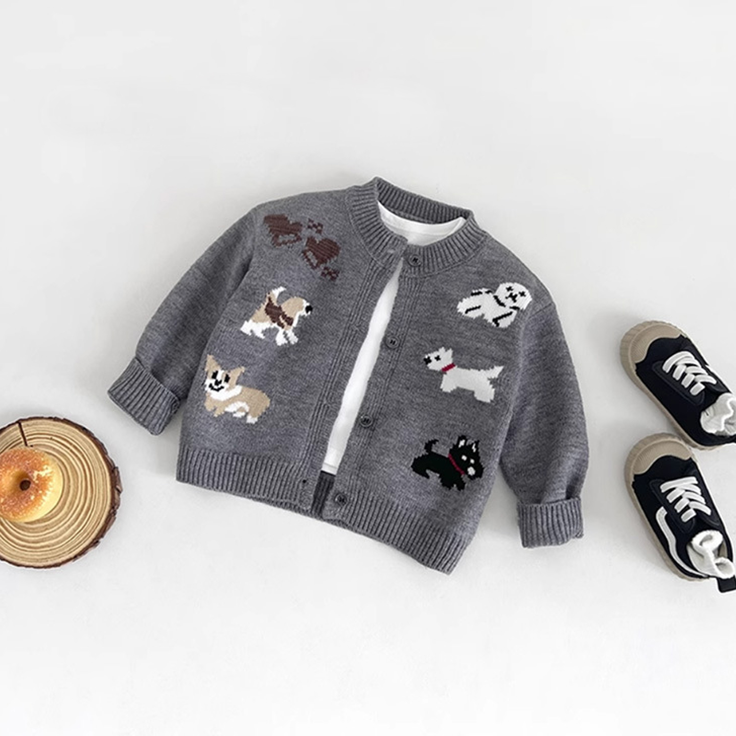 儿童针织卡通开衫男女童毛衣外套