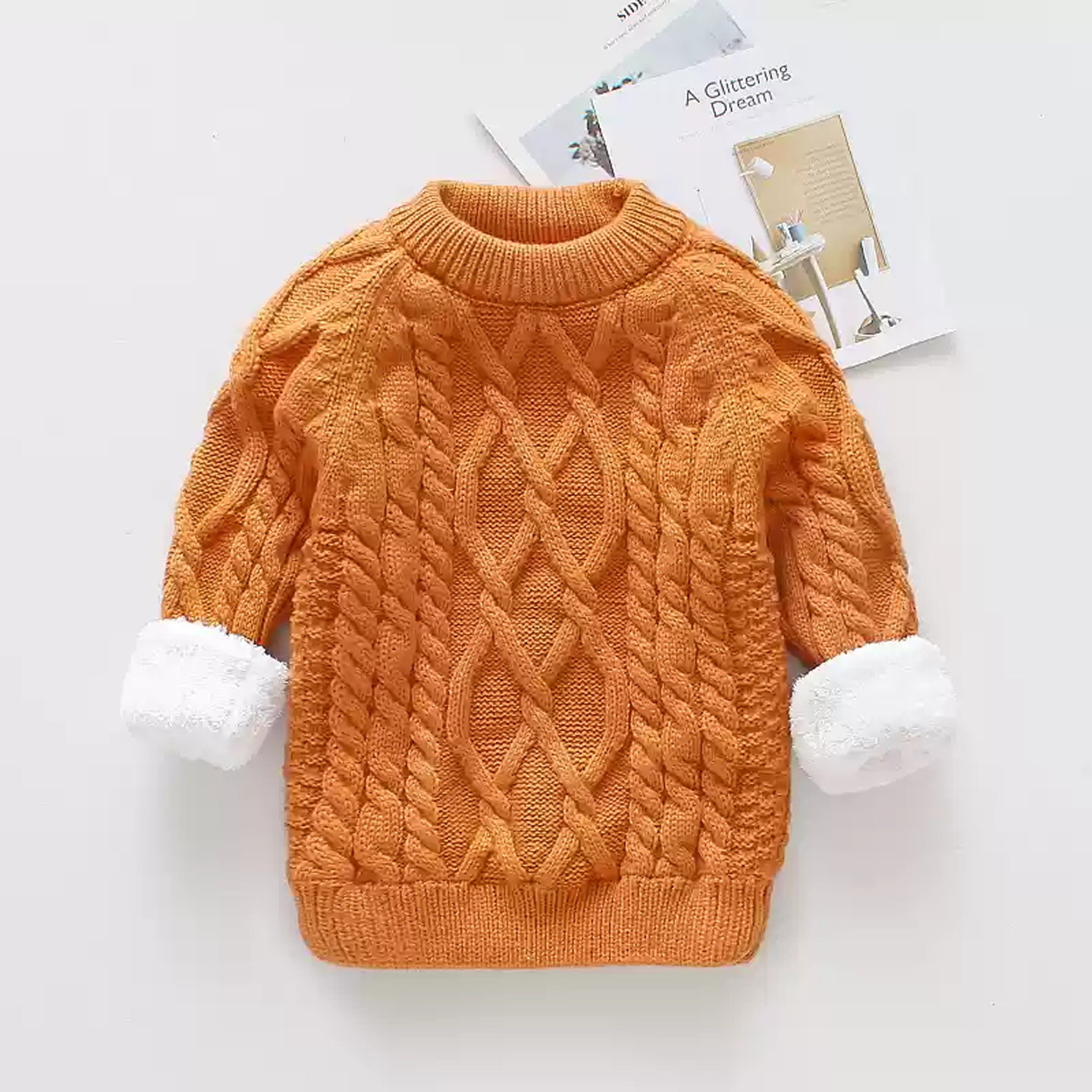 宝宝加绒毛衣秋冬1-4岁男童3加厚针织衫女童洋气圆领线衣婴儿冬装,童装/婴儿装/亲子装,毛衣/针织衫,淘宝优惠券,粉丝福利购,淘宝优惠卷